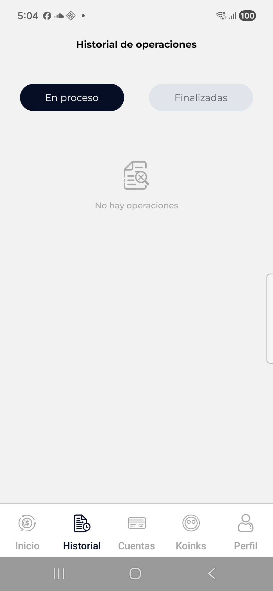 Historial empty